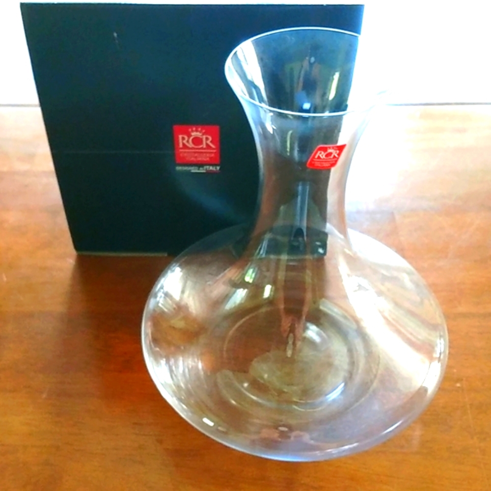 NWT RCR Cristalleria Italiana 2L Invino decanter
